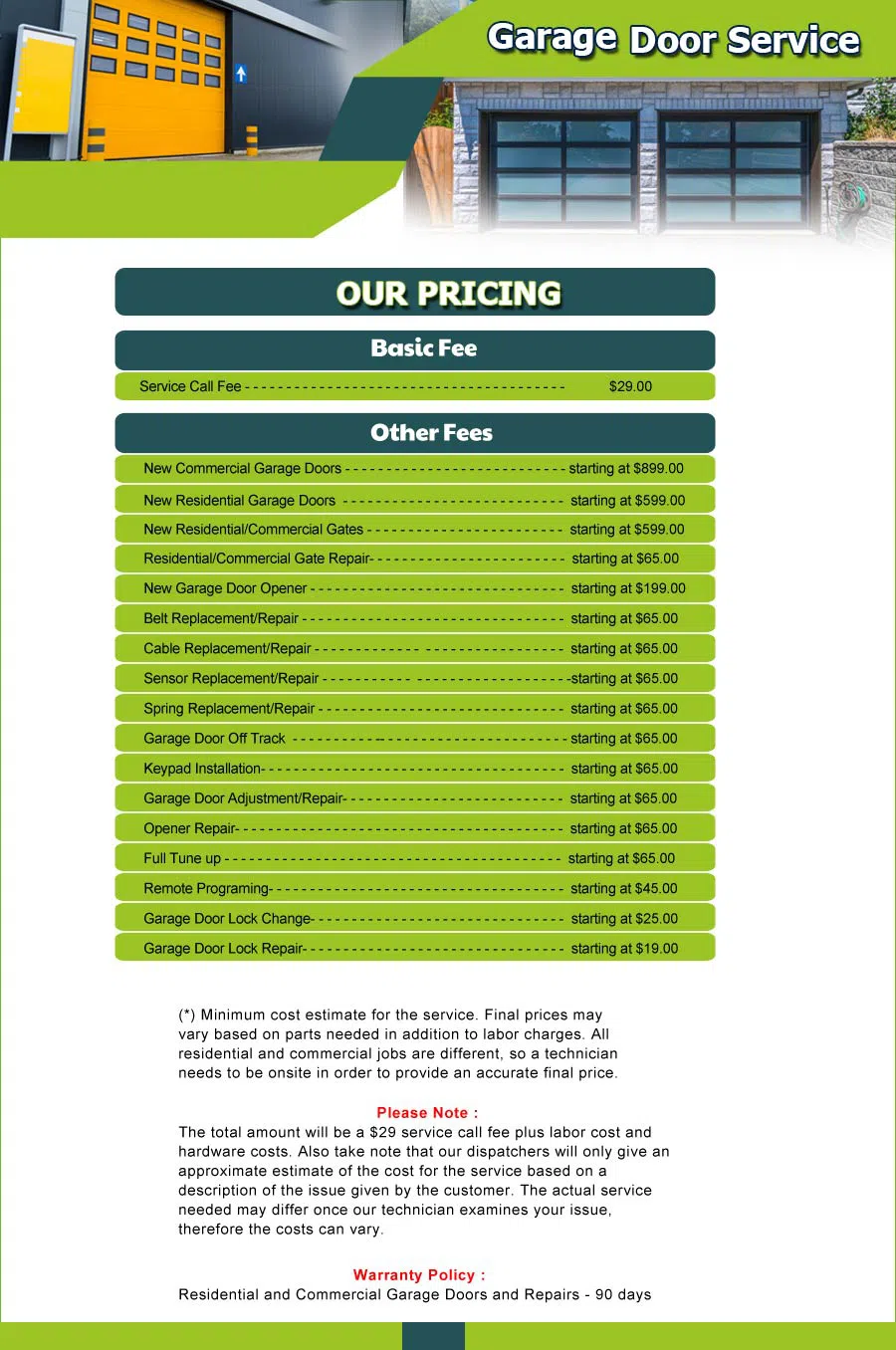 Garage Door 24 Hours Repairs Half Moon Bay, CA 650-276-3534